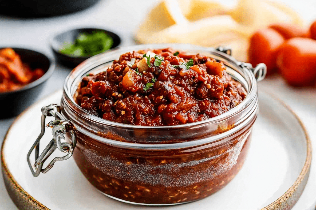 Tex Mex paste recipe card layout with labeled ingredients