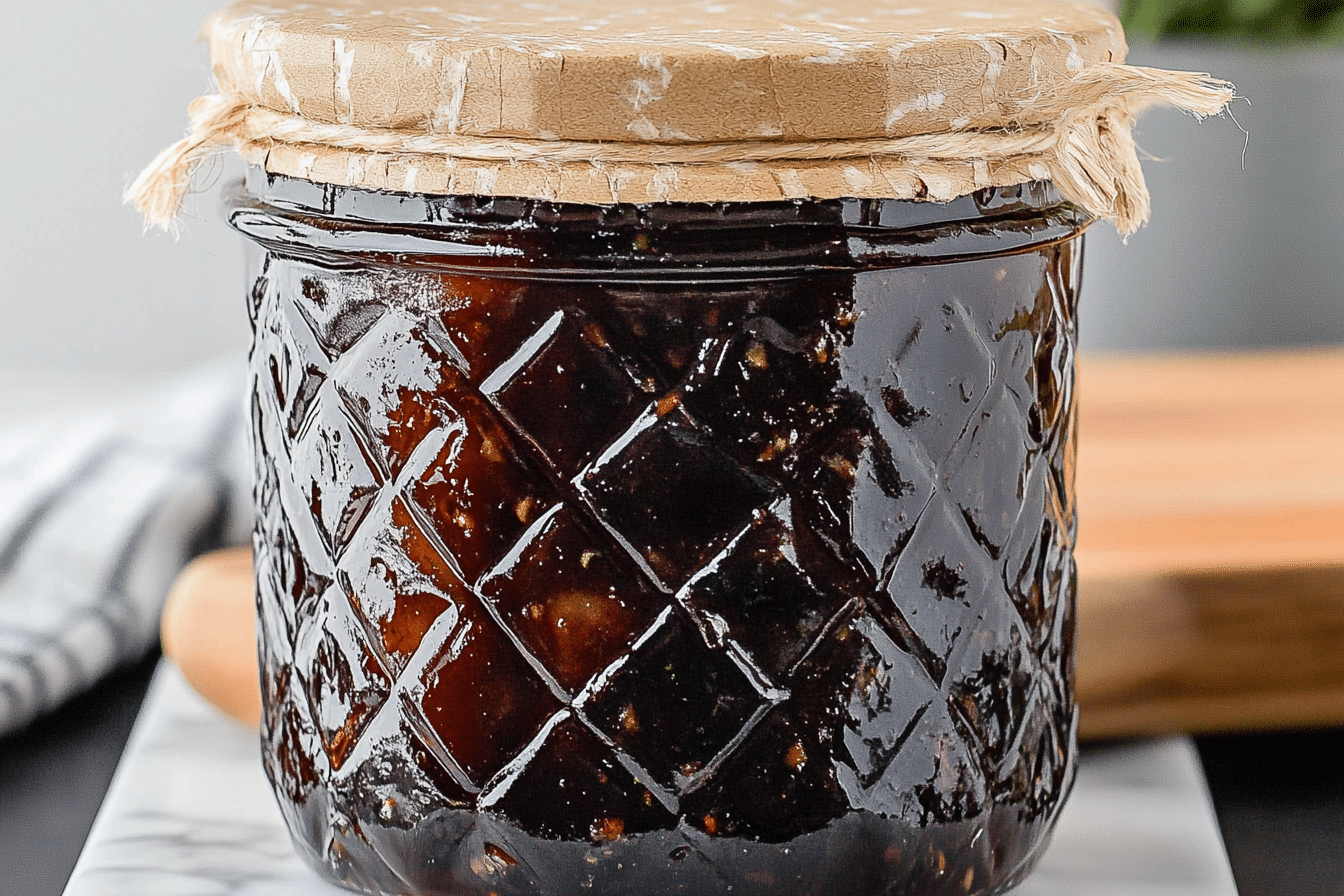 Steak in a plastic bag soaking in hibachi marinade with garlic and ginger