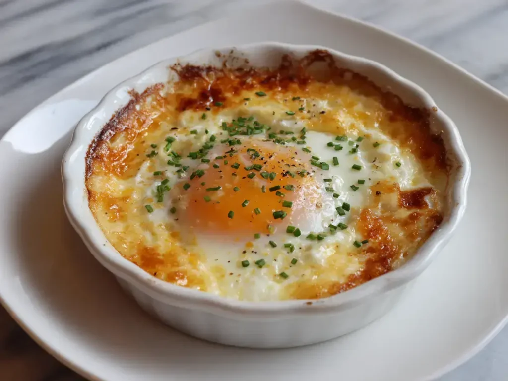 Simple Cheesy Baked Eggs