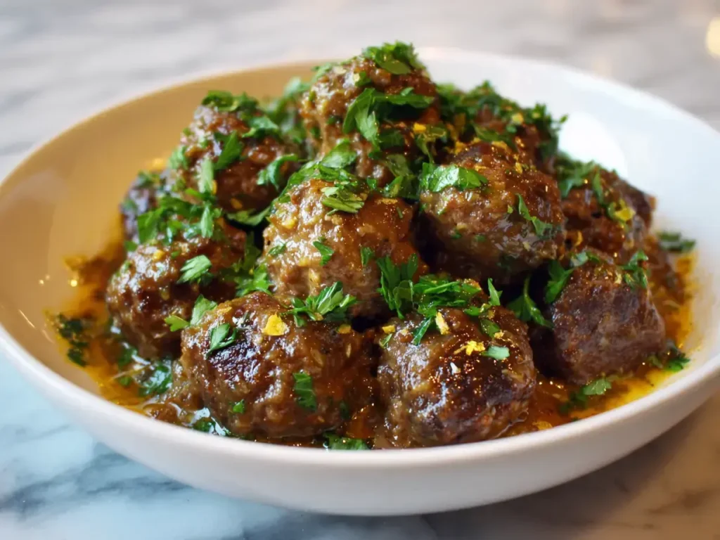 Slow Cooker Salisbury Steak Meatballs
