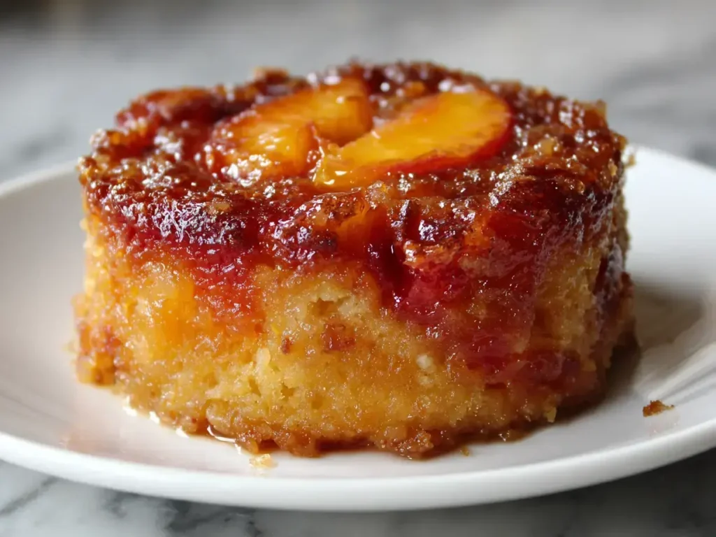 Buttery Peach Upside Down Cakes