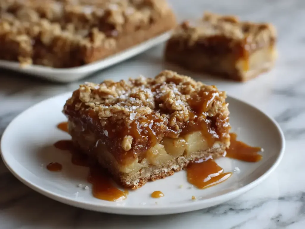 Fresh Salted Caramel Apple Bars
