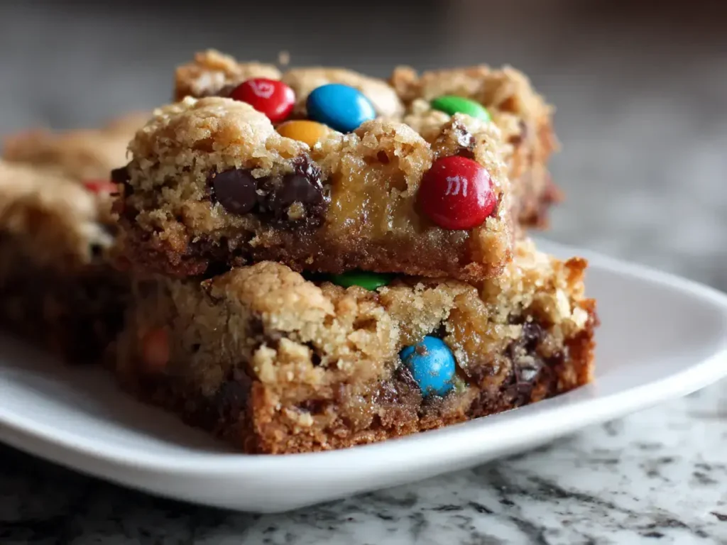 Monster Cookie Brownies With Peanut Butter