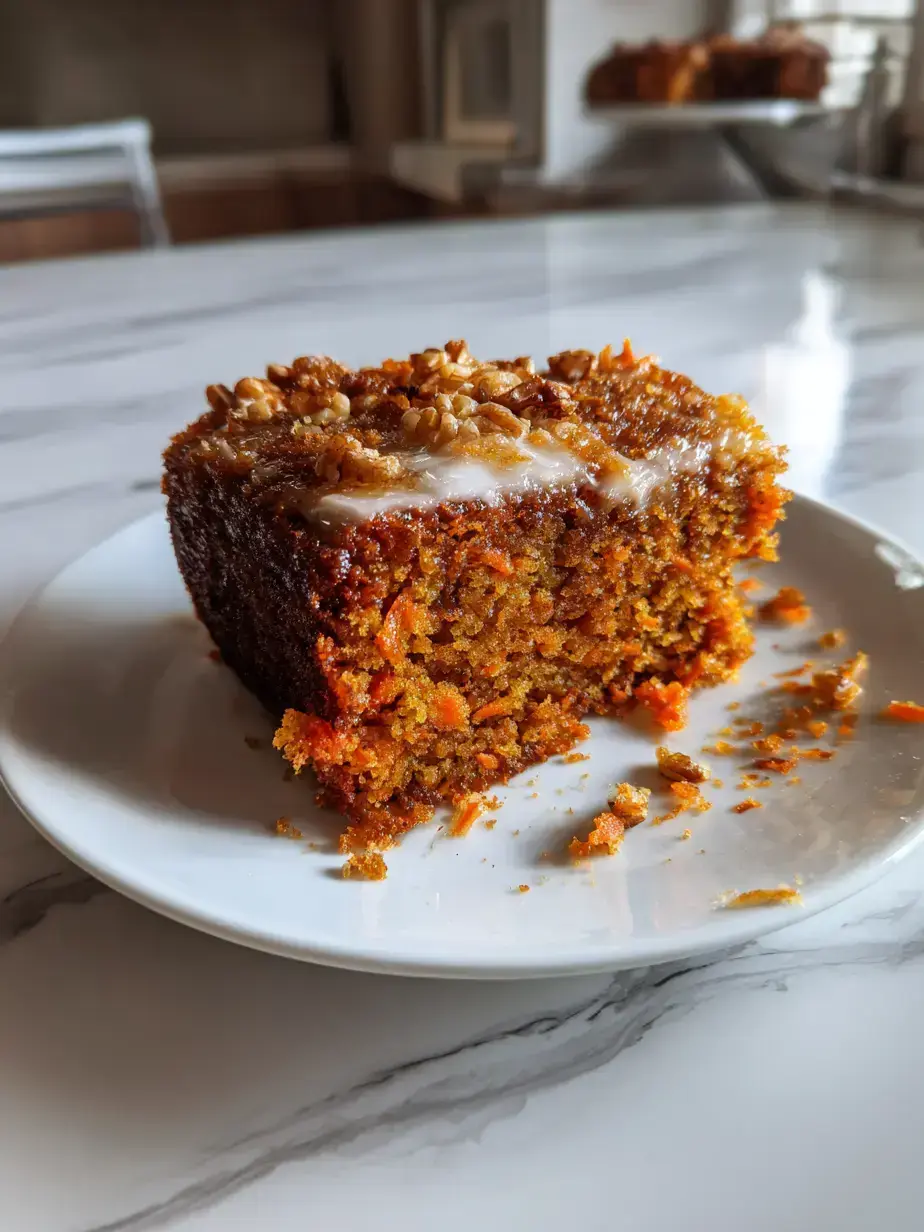 Beautifully served Hawaiian carrot pineapple cake with decorative elements Hawaiian carrot pineapple cake beautifully presented on a serving platter with coconut garnish