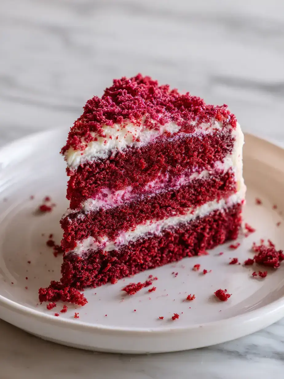Whole Purple Velvet Cake with violet frosting on a cake stand