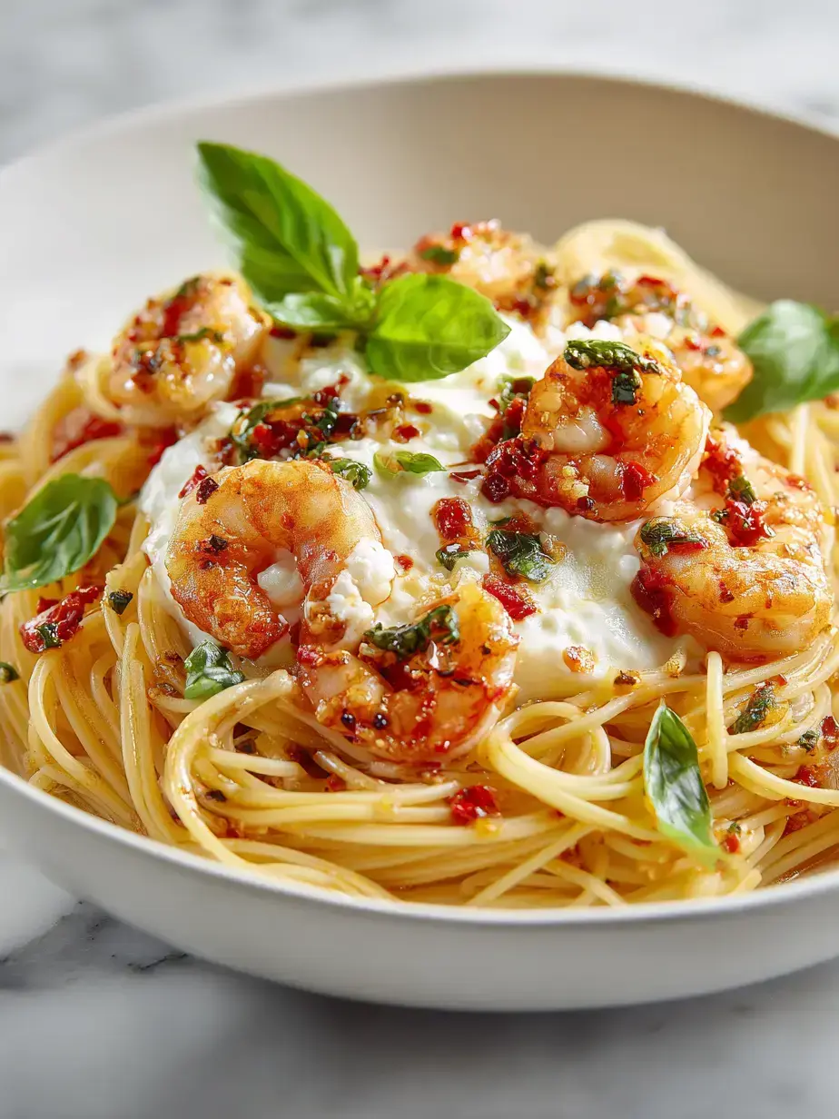 How to Make Shrimp Burrata Spaghetti