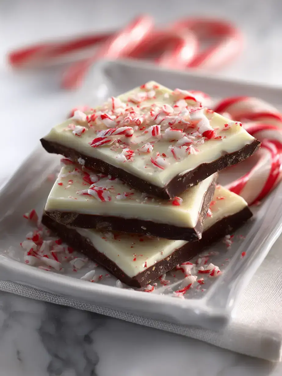 Delicious peppermint bark broken into pieces