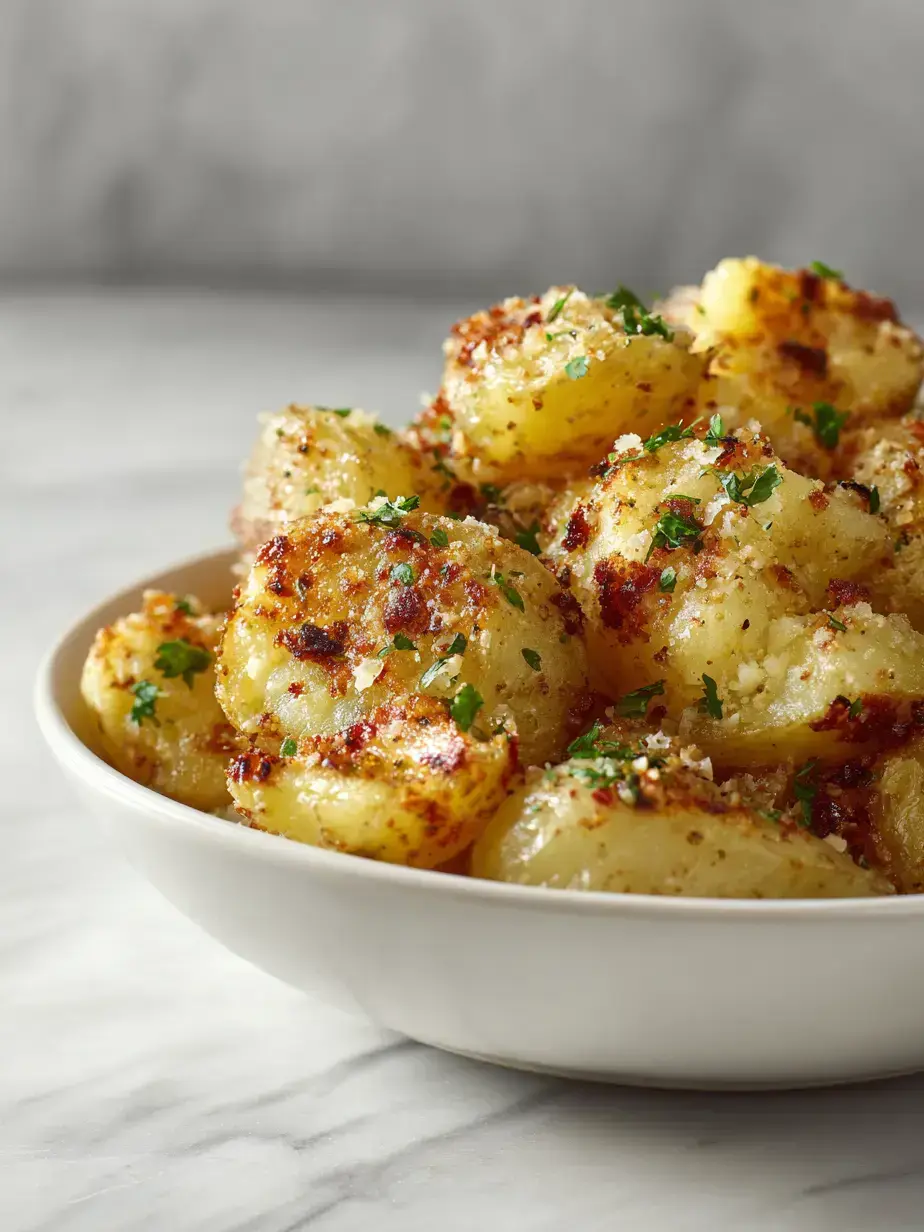 How to Make Garlic Parmesan Smashed Potatoes