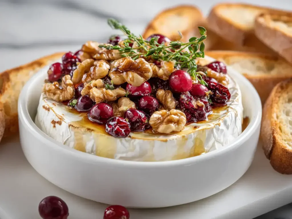 Cranberry Walnut Baked Brie
