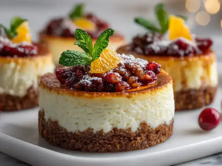 Easy Christmas cheesecakes