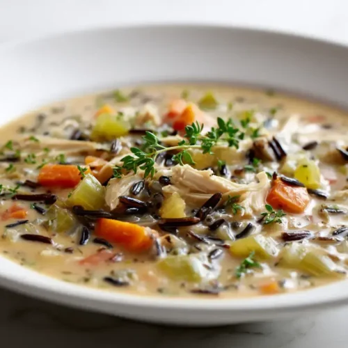 Easy Creamy wild rice soup