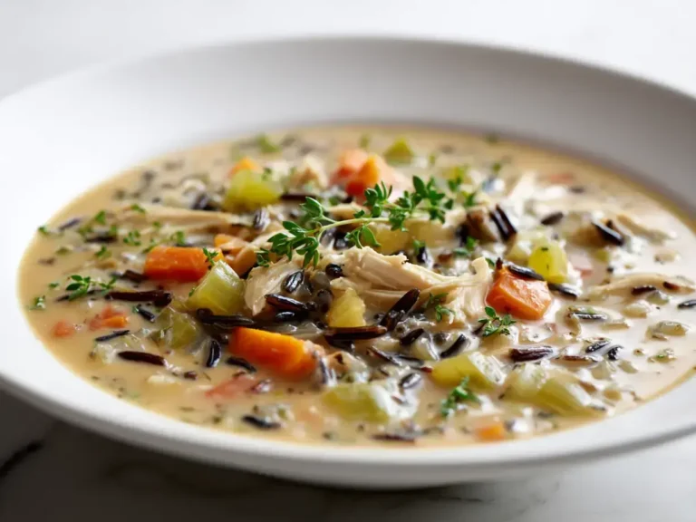Easy Creamy wild rice soup