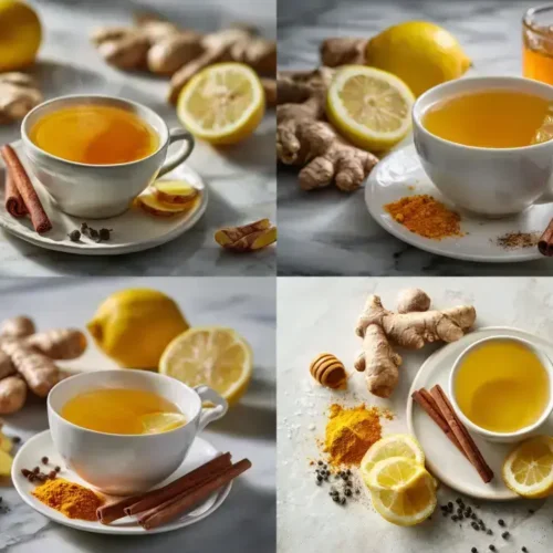 Easy Detox Ginger Lemon Turmeric Tea