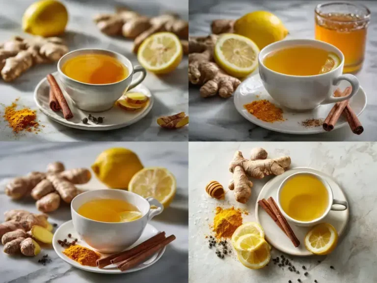 Easy Detox Ginger Lemon Turmeric Tea