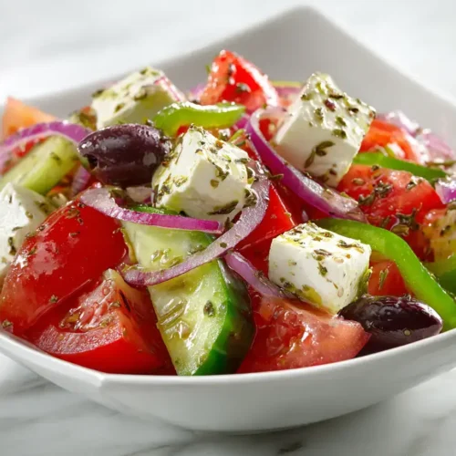 Easy Greek feta salad