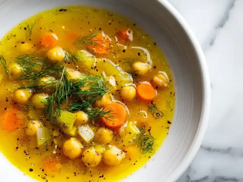 Greek Lemon Chickpea Soup