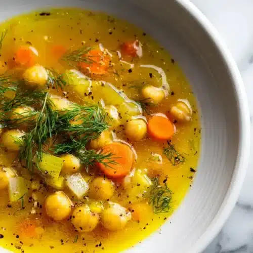 Easy Greek lemon chickpea soup