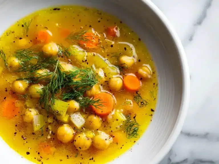 Easy Greek lemon chickpea soup
