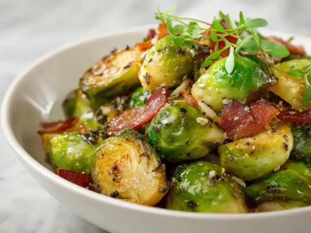 Roasted Sprouts Pancetta
