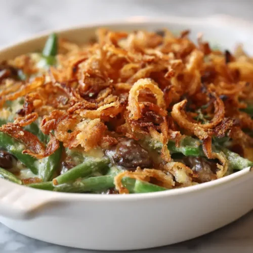 Easy Mushroom green bean casserole