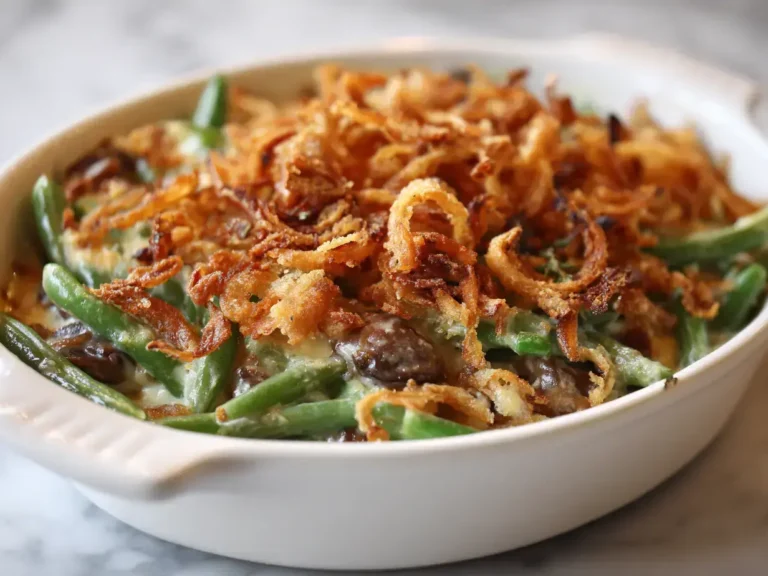 Easy Mushroom green bean casserole
