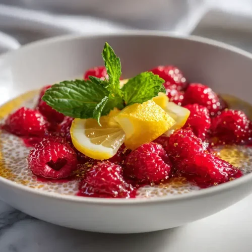 Easy Raspberry lemon chia water