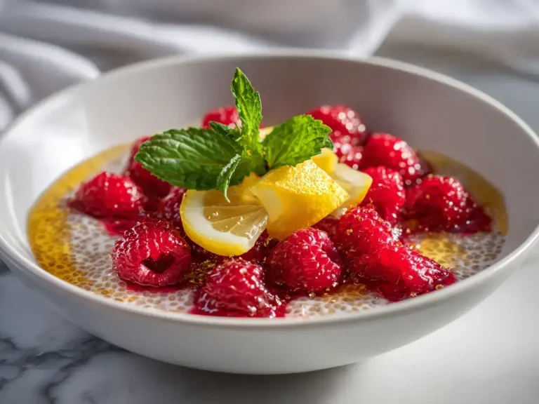 Easy Raspberry lemon chia water