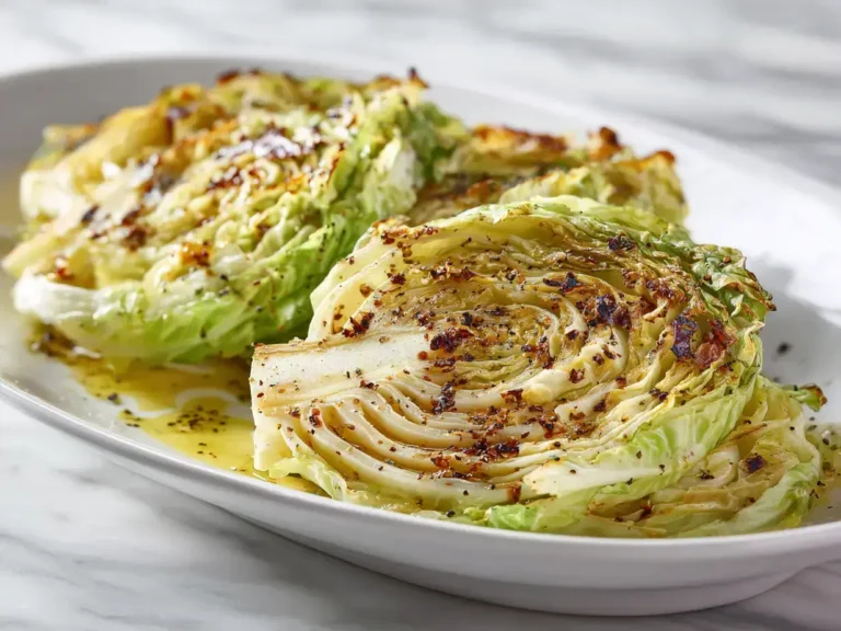 Easy Roasted garlic cabbage steaks