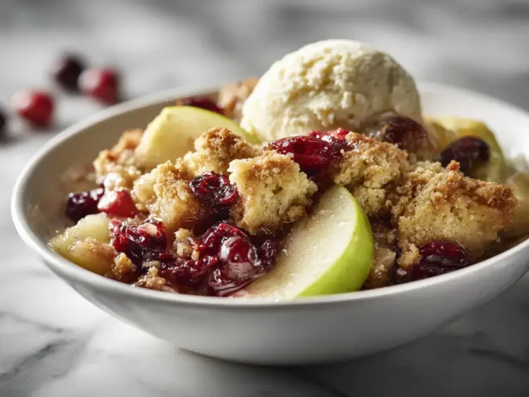 Easy Slow cooker cran-apple cobbler