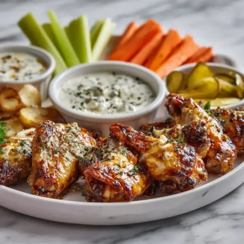 Easy chicken wing charcuterie board