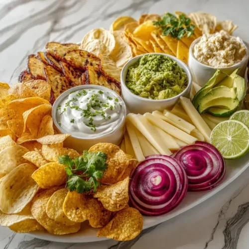Easy chip charcuterie board
