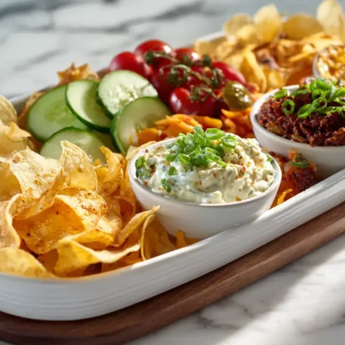 Easy chips charcuterie board