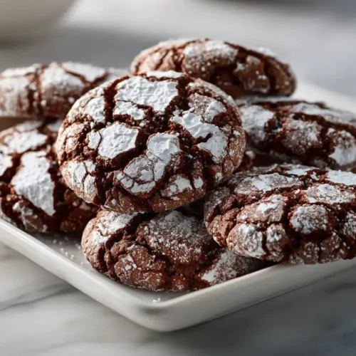 Easy chocolate crinkle cookies