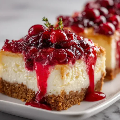 Easy christmas cheesecake bars