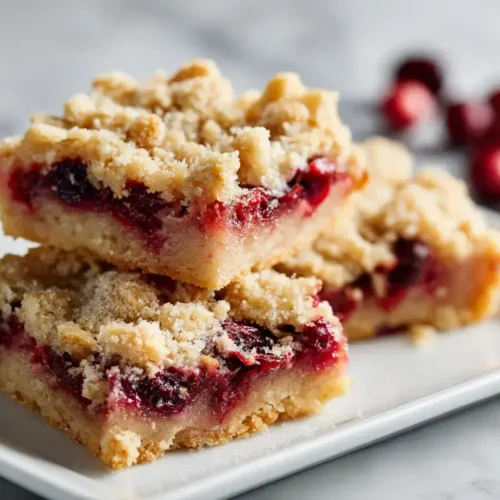 Easy cranberry crumble bars