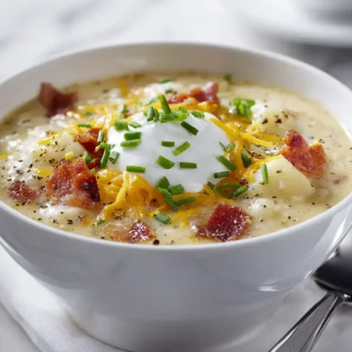 Easy crockpot loaded baked potato soup