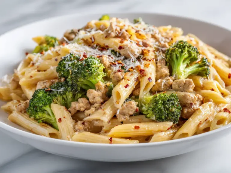 Easy ground turkey broccoli pasta