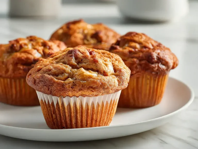 Easy peanut butter banana muffins