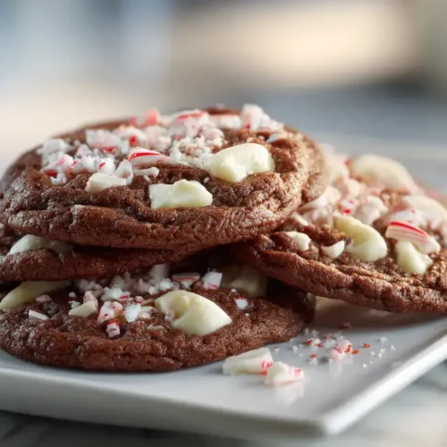 Easy peppermint bark cookies