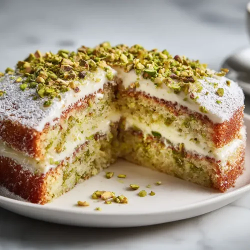 Easy pistachio layer cake