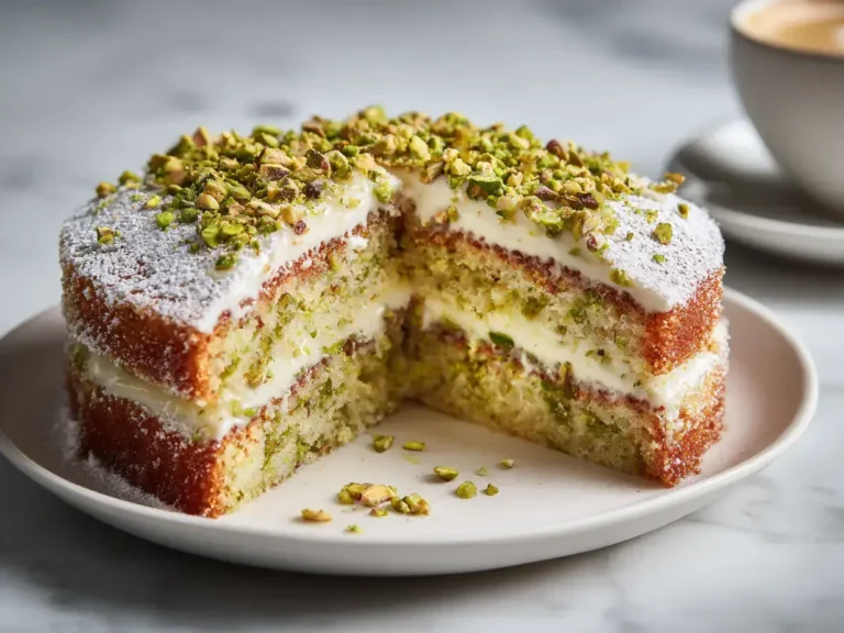 Easy pistachio layer cake