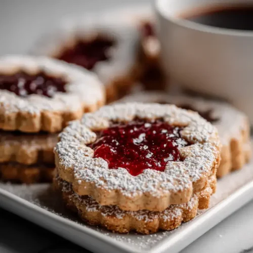 Easy raspberry linzer cookies
