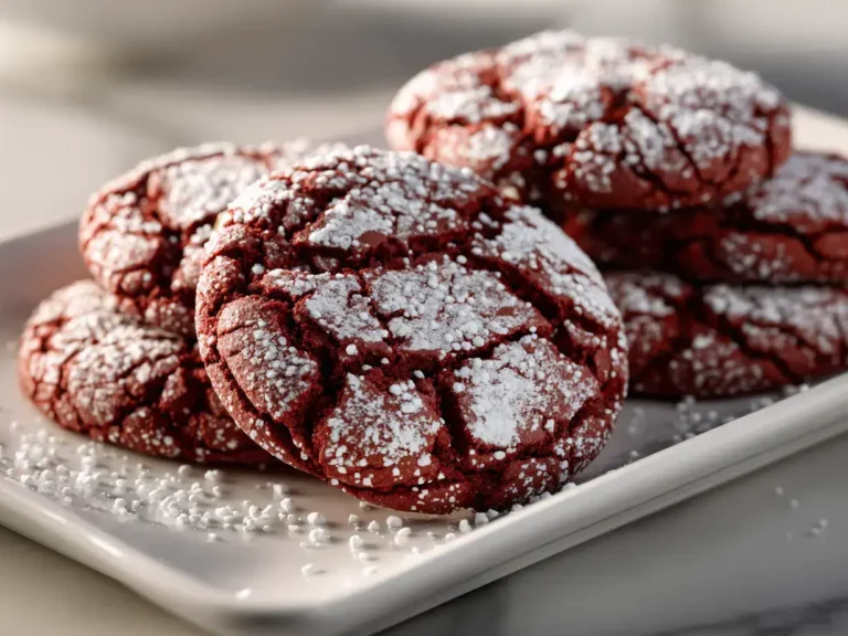 Easy red velvet crinkle cookies
