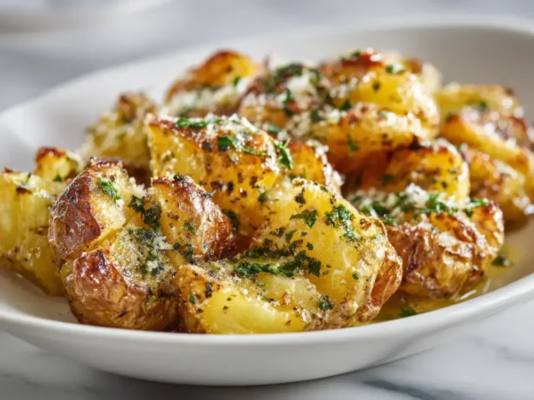 Easy smashed potatoes garlic parmesan