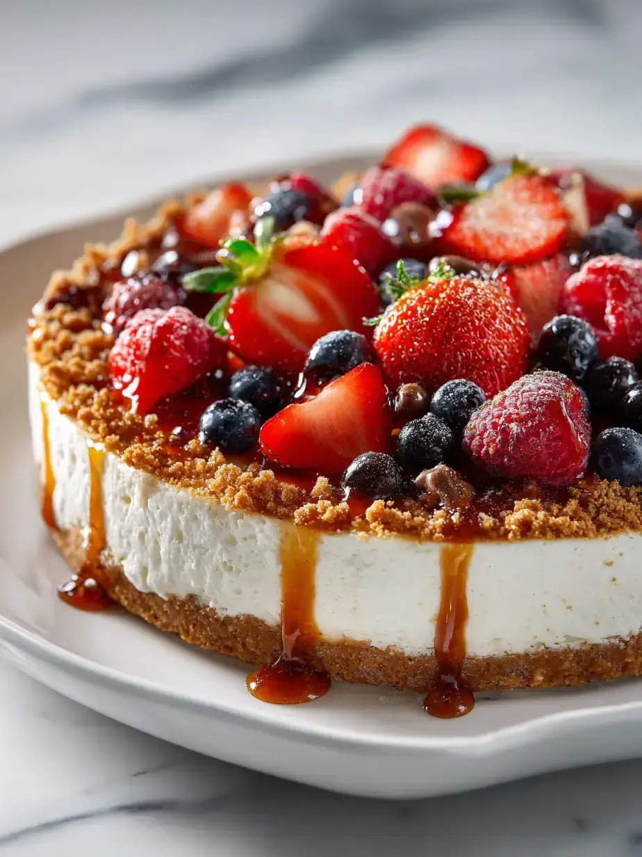 Serving a beautiful 10 minute cheesecake board