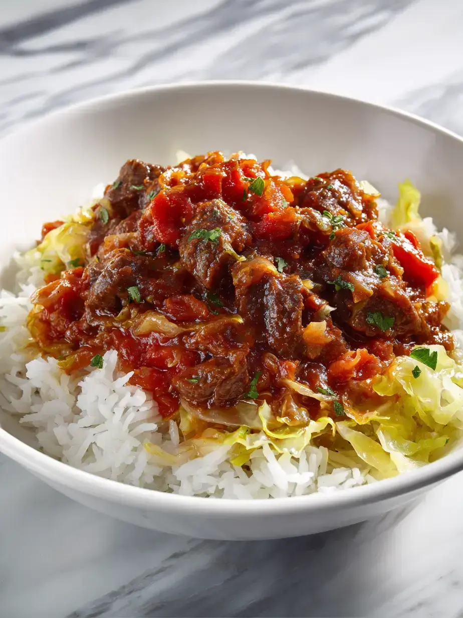 Cozy Serving of Beef Cabbage Casserole