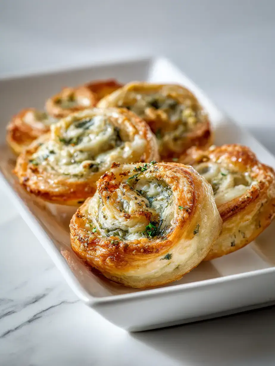 Cozy Serving of Cheesy Spinach Artichoke Pinwheels