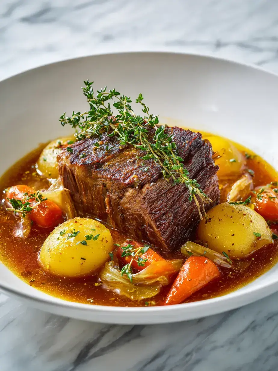 Cozy Serving of Braised Beef Chuck Roast