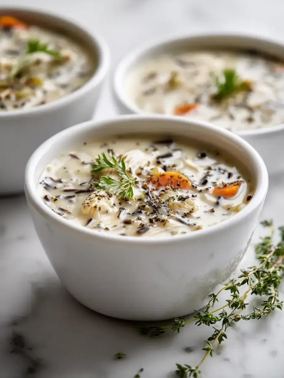 Cozy Serving of Creamy Wild Rice Soup