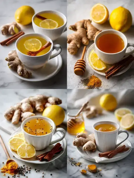 Cozy Serving of Detox Ginger Lemon Turmeric Tea